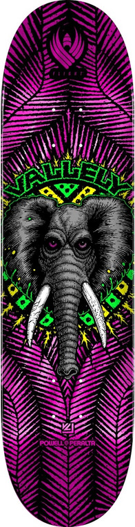 Powell Mike Vallely Elephant Pink Foil Flight Deck 8.38 - Skateboard Deck