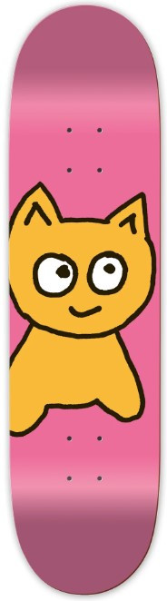 Meow Team Big Cat Pink Mini Deck 7.00 X 28.25 - Skateboard Deck