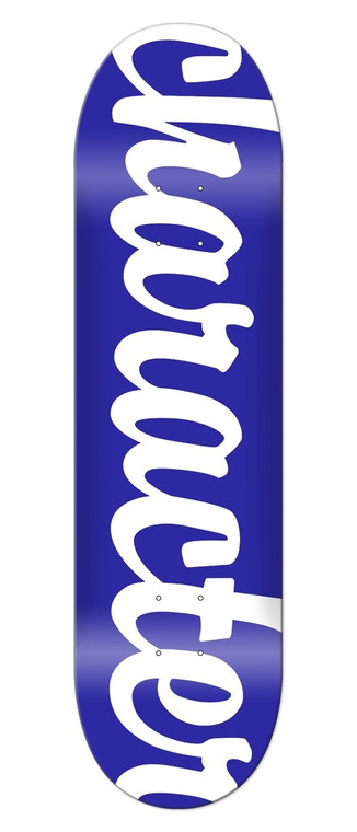 Character Team Script Blue/white Deck 8.00 - Skateboard Deck