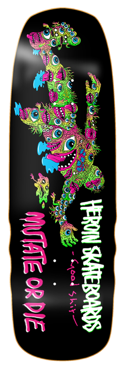 Heroin Team Good Shit Mutated Shaped Deck 9.75 - Skateboard Deck