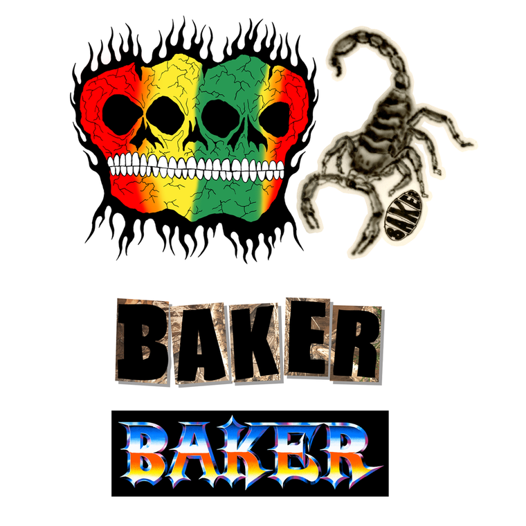 Baker Skulls N Stuff 12ct Sticker Pack