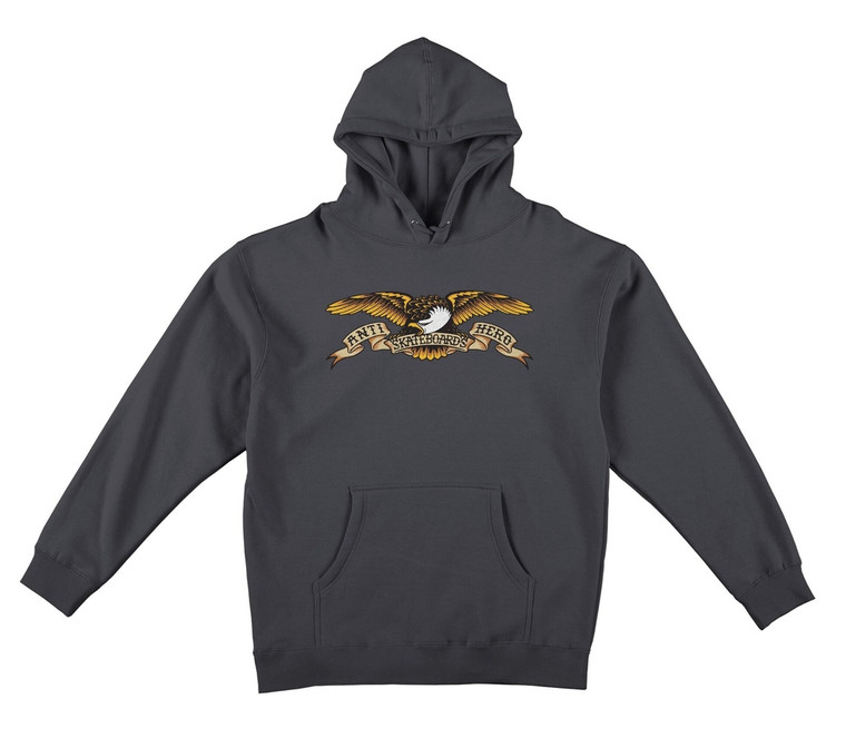 Anti-hero Eagle Charcoal Hd/swt M - Skate Hoodie Sweatshirt