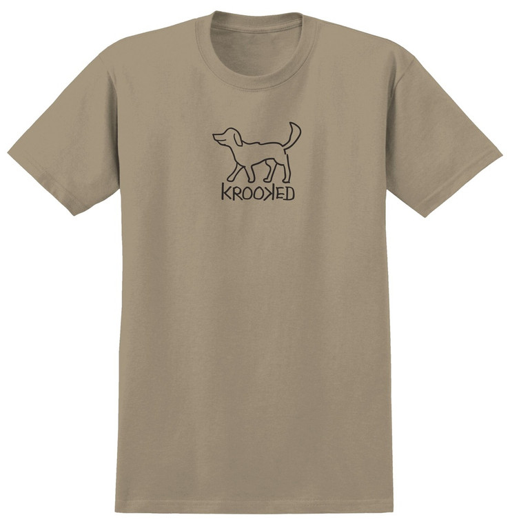 Krooked El Perro Sand/black Ss Xl - Skateboard Tshirt