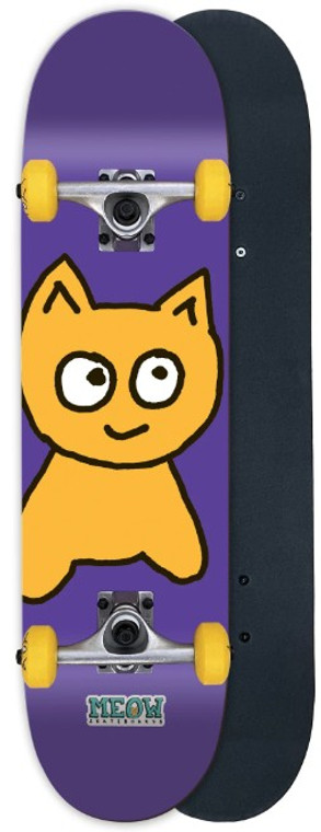 Meow Big Cat Purple Soft Top Complete 7.00 X 29.00 - Complete Skateboard
