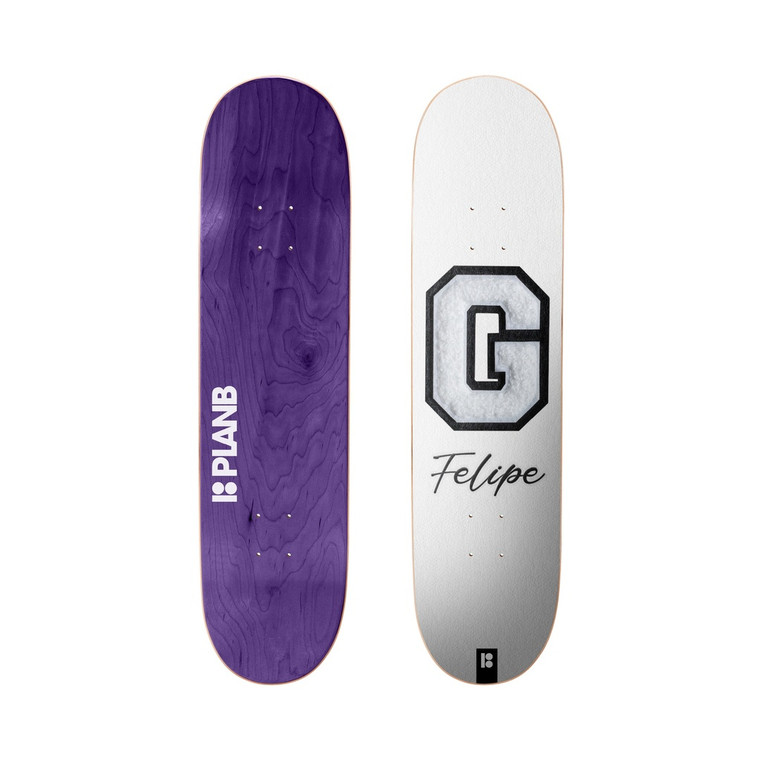Plan B Gustavo G White Deck 8.0 - Skateboard Deck