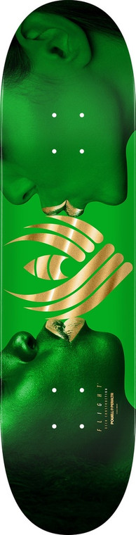 Powell Team Kiss Green/gold Flight Deck 8.5 - Skateboard Deck