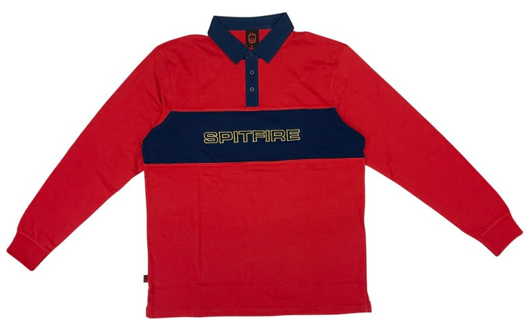 Spitfire Geary Red/navy Rugby Shirt S