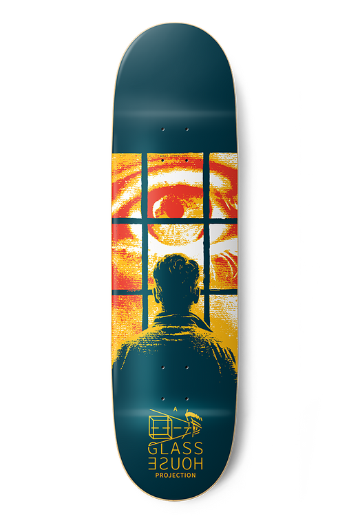 Glass House Team Eye Witness Blue/yellow Deck 8.75 - Skateboard Deck