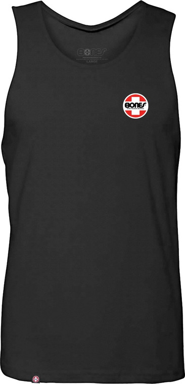 Bones Og Swiss Circle Black Tank Top M - Skateboard Tshirt