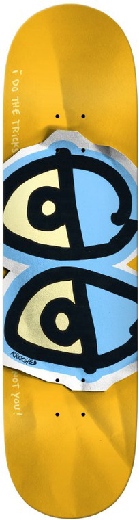 Krooked Team Dbx Eyes Gold Deck 8.38 - Skateboard Deck