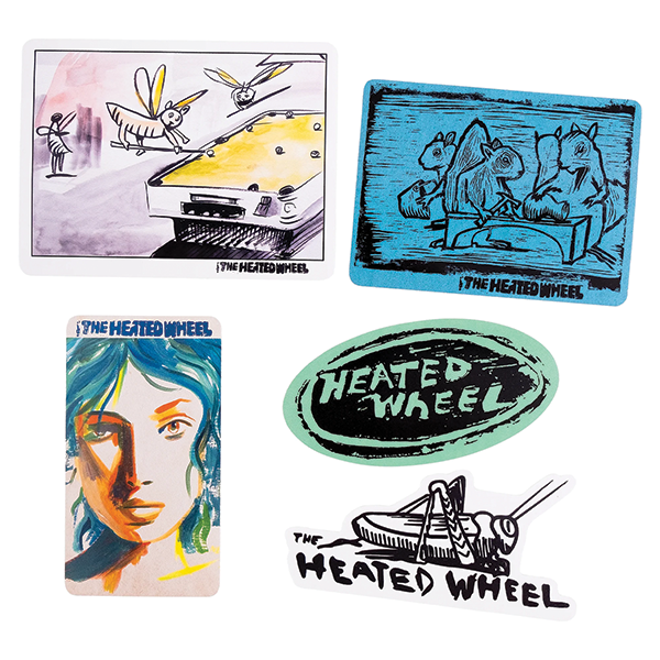 The Heated Wheel - Heated Wheel 5/pk Assorted Sticker Pack #4