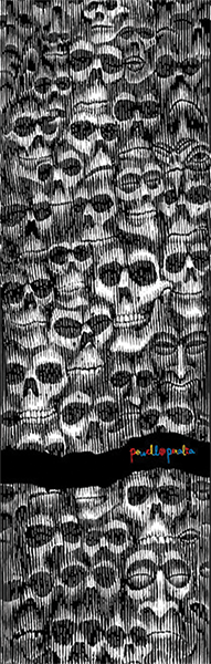 Powell Peralta - Grip Sheet 10.5x33 Color Me Skullz Clear - Skateboard Grip Tape