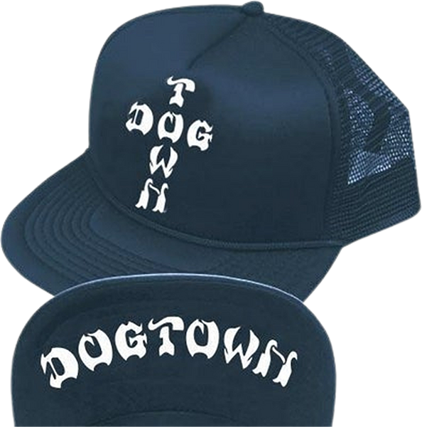 Dogtown - Cross Letters Flip Mesh Hat Adj-navy - Skateboard Hat