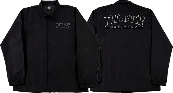 Thrasher - Shadow Mag Logo Coach Jacket M-black - Skateboard Jacket