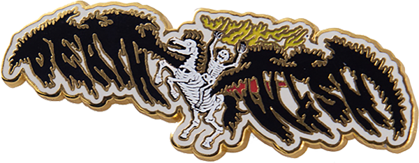 Deathwish - Skeleton Horse Rider Lapel Pin 2.3"