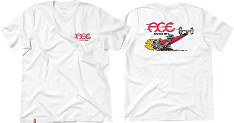Ace Trucks - Dragster Ss S-white - Skateboard Tshirt