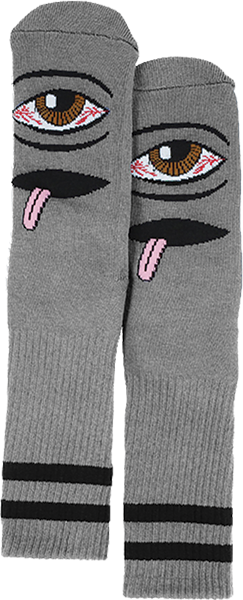 Toy Machine - Bloodshot Eye Crew Socks-grey 1pr - Skateboard Socks