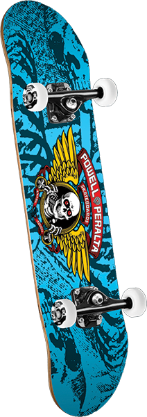 Powell Peralta - Winged Ripper Comp-7.0 Blk/light Blue - Complete Skateboard