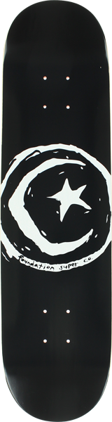 Foundation - Star & Moon Deck-8.38 Black - Skateboard Deck