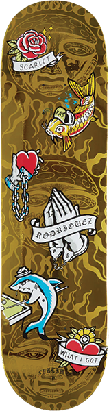 Primitive - Rodriguez Badfish Deck-8.12 Gold - Skateboard Deck