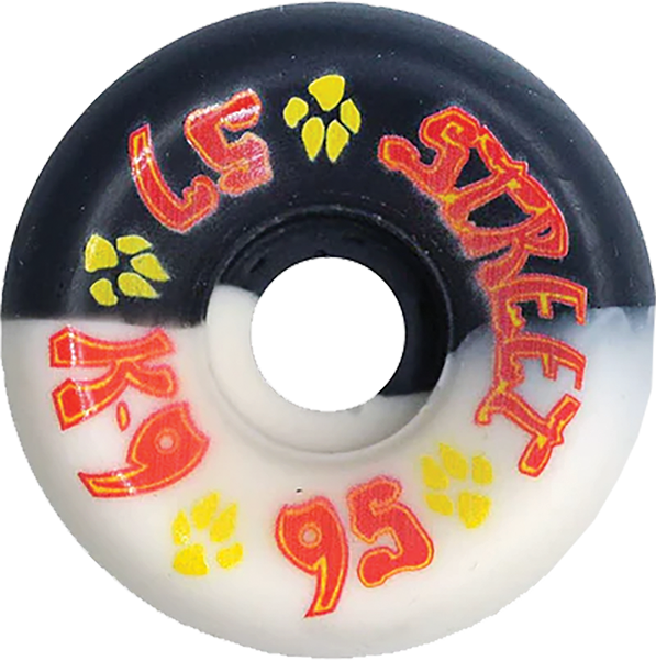 Dogtown - K-9 80's Street 57mm 95a Blk/wht Split - Skateboard Wheels (Set Of Four)