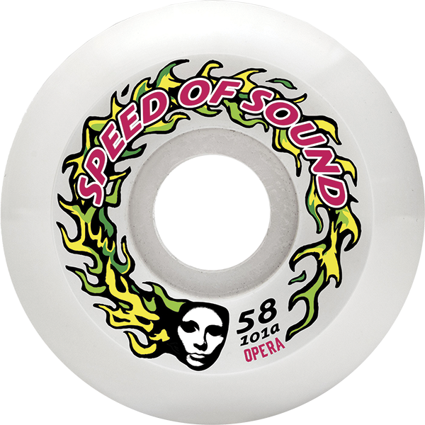 Opera - Sos Fire Mask Hardline Conical 58mm 101a Wht - Skateboard Wheels (Set Of Four)