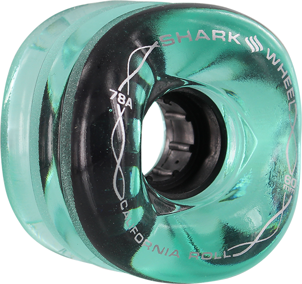 Shark Wheels - California Roll 60mm 78a Trans.emerald - Skateboard Wheels (Set Of Four)