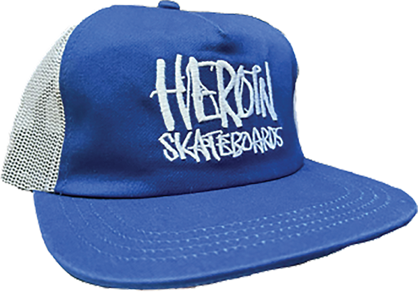 Heroin - Marker Mesh Trucker Hat Adj-royal Blue - Skateboard Hats