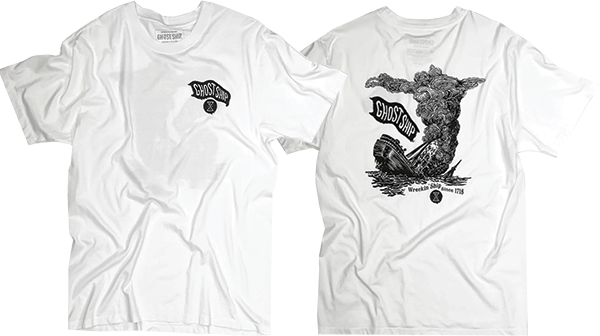 Ghost Ship - Wrecking Ships Ss Xxl-white - Skateboard Tshirt
