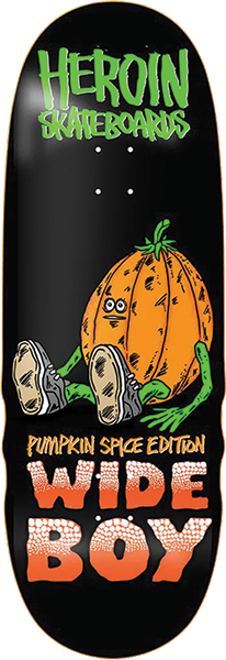 Heroin - Pumpkin Spice Wide Boy Egg Deck-10.75x32.25 - Skateboard Deck