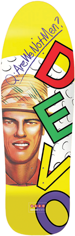 Devo - Are We Not Men? Deck-9.75x31 - Devo Collectible Skateboard Deck