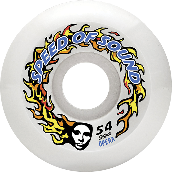 Opera - Sos Fire Mask Hardline Conical 54mm 99a Wht - Skateboard Wheels (Set Of Four)