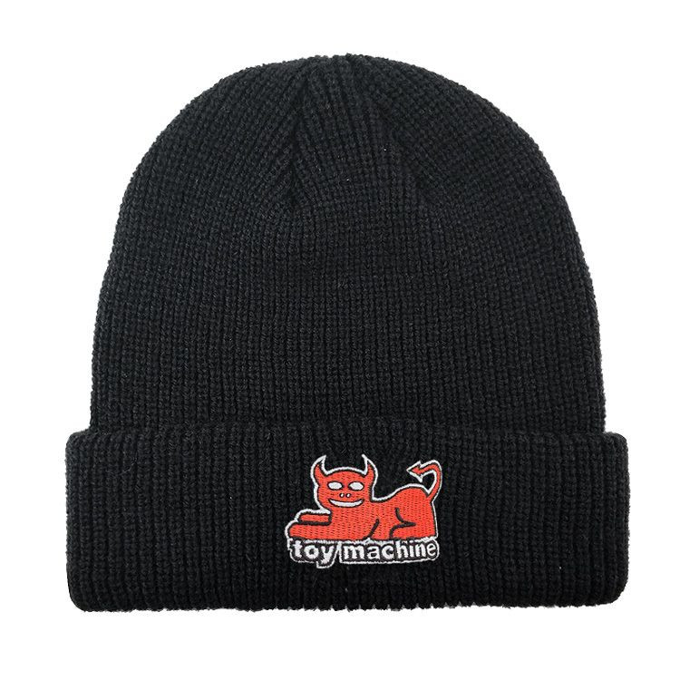 Toy Machine Devil Cat Dock Beanie Black - Skateboard Beanie