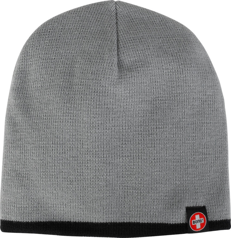 Bones Bearings Swiss Tag Beanie Grey - Skateboard Beanie