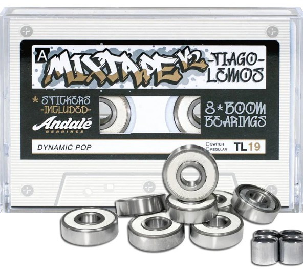Andale Tiago Lemos Mix Tape Vol 2 Pro Rated Bearings Single Set - Skateboard Bearings