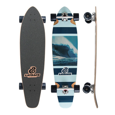 Layback Storm Chaser Kick Tail Longboard Complete 9.75 X 38.00 - Complete Skateboard