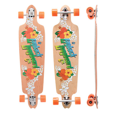 Layback Wahine Drop Through Longboard Complete 10.25 X 39.00 - Complete Skateboard