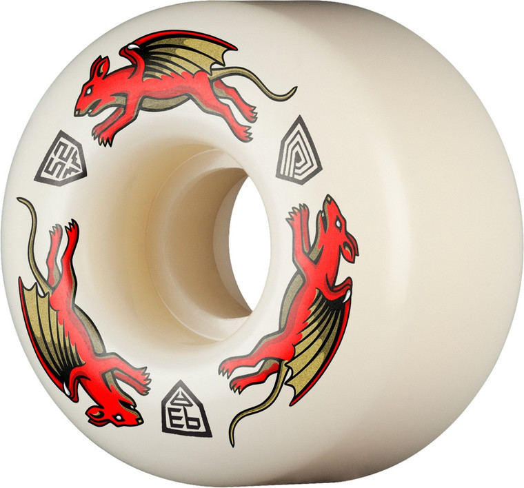 Powell Dragon Formula Red Nano Rats Av4 52mm X 34mm 93a (set Of 4) - Skateboard Wheels