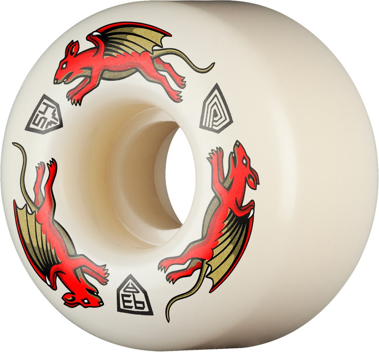 Powell Dragon Formula Red Nano Rats Av6 54mm X 34mm 93a (set Of 4) - Skateboard Wheels