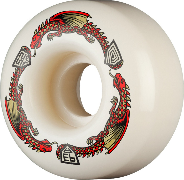 Powell Dragon Formula Red V1 Standard 52mm X 31mm 93a (set Of 4) - Skateboard Wheels