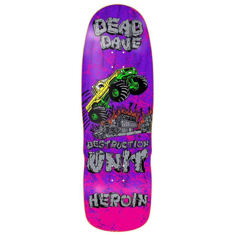 Heroin Dead Dave Knock Off Shaped Deck 10.1 - Skateboard Deck