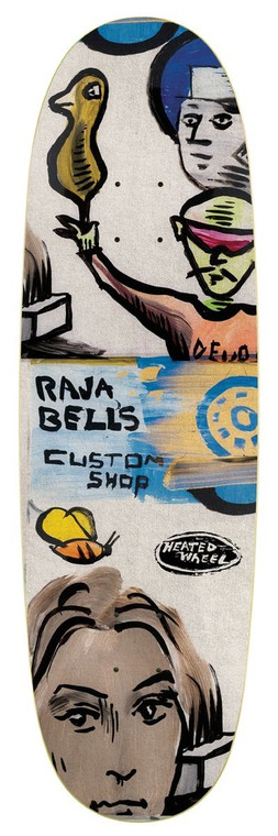The Heated Wheel Team Raja Bell Egg Shaped Deck 9.6 - Skateboard Deck