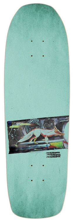 The Heated Wheel Team Foxed Shaped Deck 9.5 - Skateboard Deck
