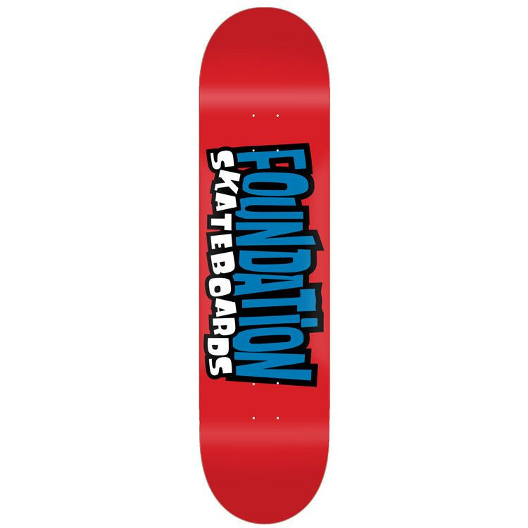 Foundation Team From The 90's Red Deck 8.0 - Skateboard Deck