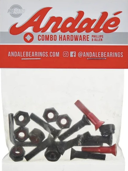 Andale Combo Phillips/allen Hardware 7/8" - Skateboard Hardware