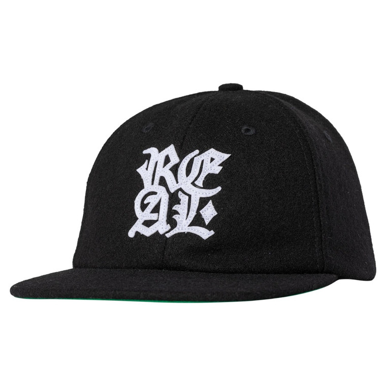 Real Stacked Snapback Hat Black - Skateboard Hats