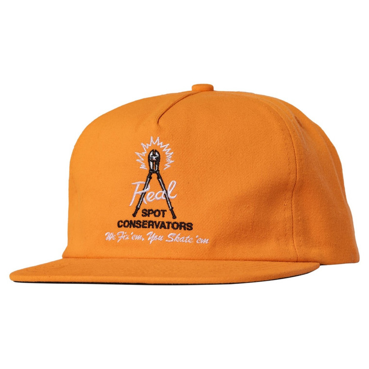 Real Spot Conservators Snapback Hat Orange - Skateboard Hats