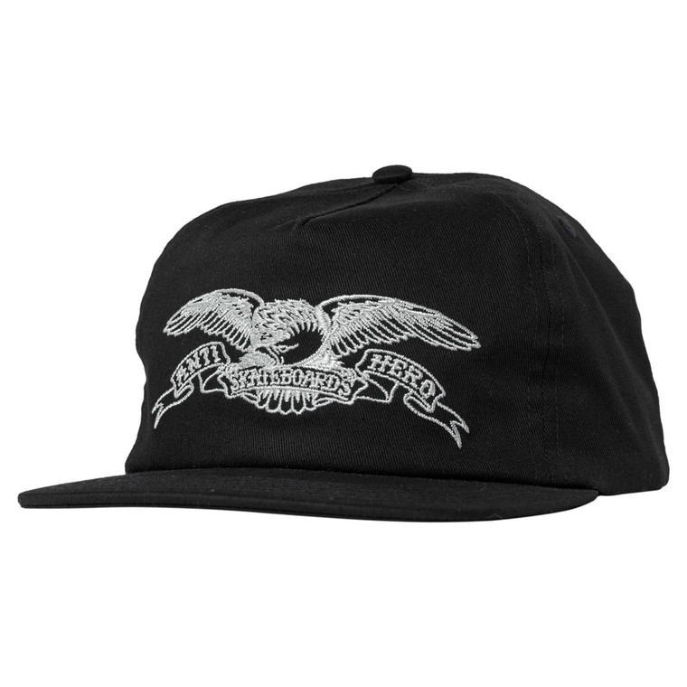 Anti-hero Basic Eagle Snapback Hat Black/grey - Skateboard Hats