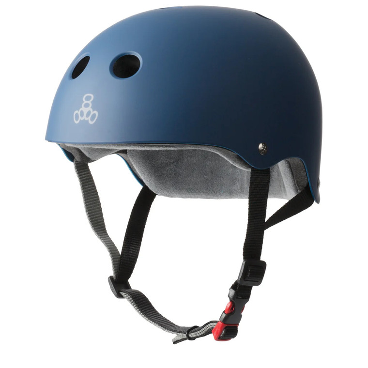 Triple 8 Helmet Certified Sweatsaver Navy Matte Xl/xxl - Skateboard Helmet