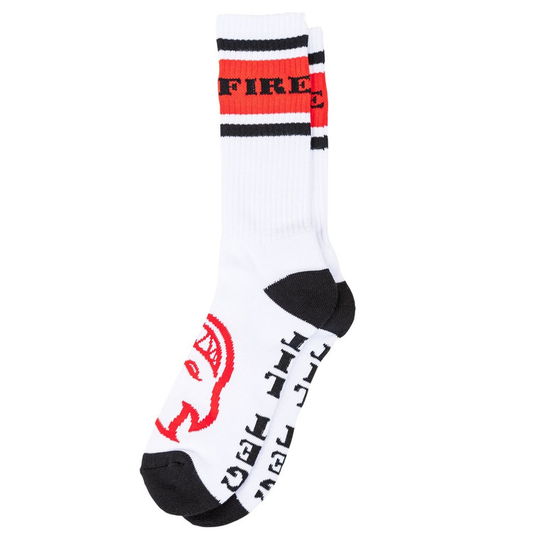 Spitfire Classic 87 Bighead Socks White/black/red - Skateboard Socks